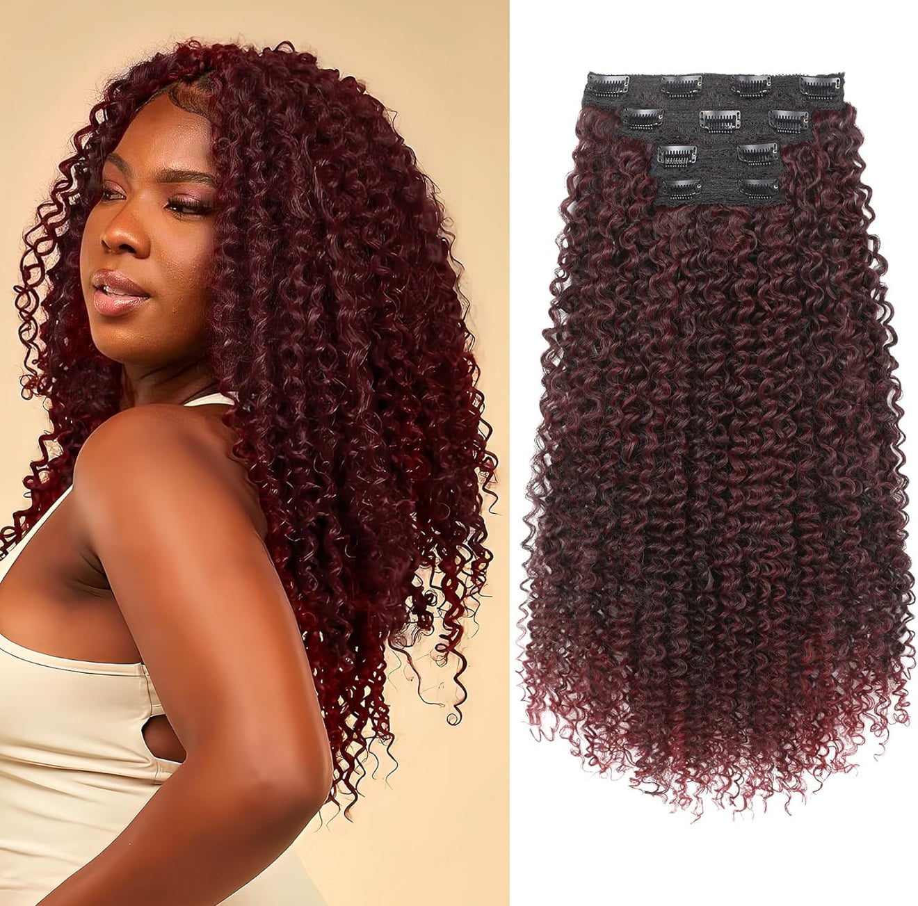 EXTENSIONES RIZADAS DE CLIP Color - Passion Red – JENIFFER CABELLOS