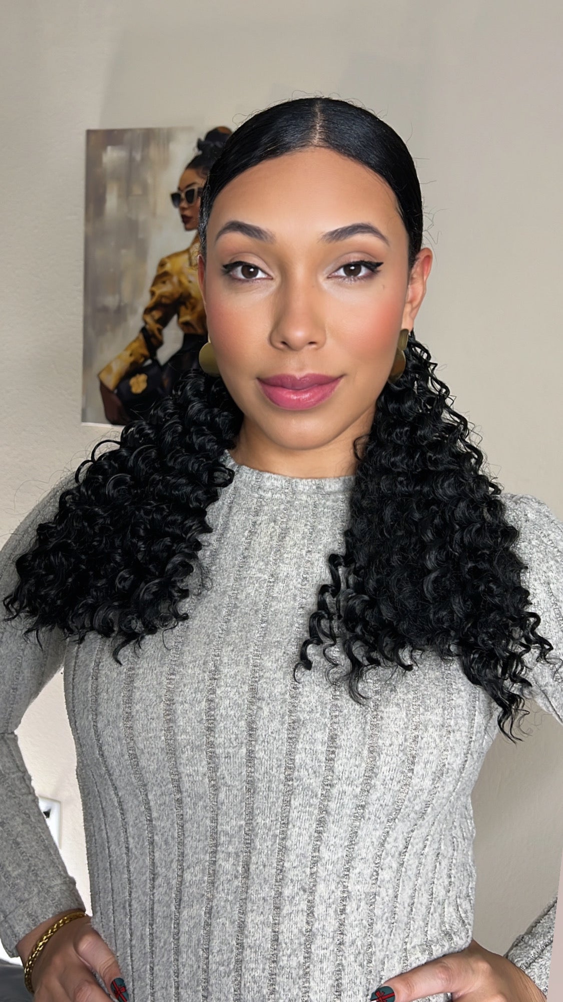 BLACK CURLY PONYTAIL