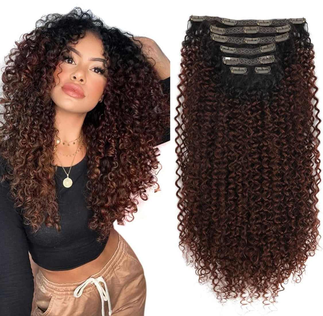 EXTENSIONES DE CLIP RIZADAS Color - T1b/33 – JENIFFER CABELLOS