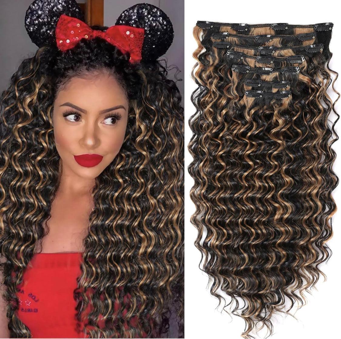 EXTENSIONES RIZADAS DE CLIP Color - Highlights w brown – JENIFFER CABELLOS