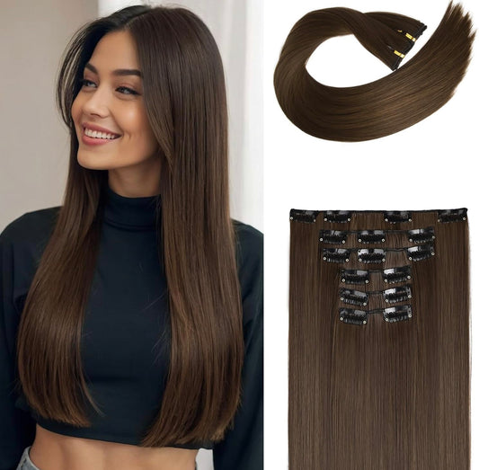 EXTENSIONES DE CLIP LACIAS Color - Chesnut Brown