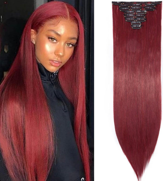 EXTENSIONES DE CLIP LACIAS Color - Red